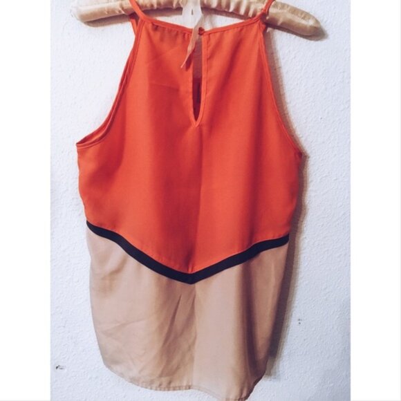 Takara color block basketweave neckline camisole - Picture 4 of 6